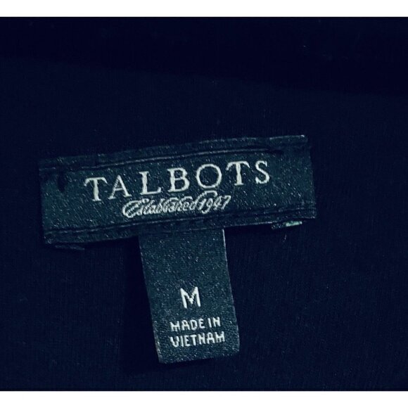 Talbots Womens Medium Sleeveless Sequin Tank Top Black Lined Stretch - Picture 5 of 7